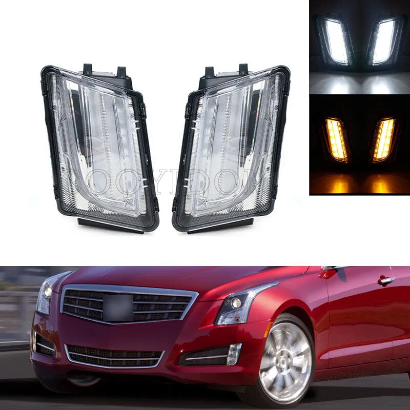 Left driving light, front bumper fog light, LED DRL for Cadillac ATS 2013-2016