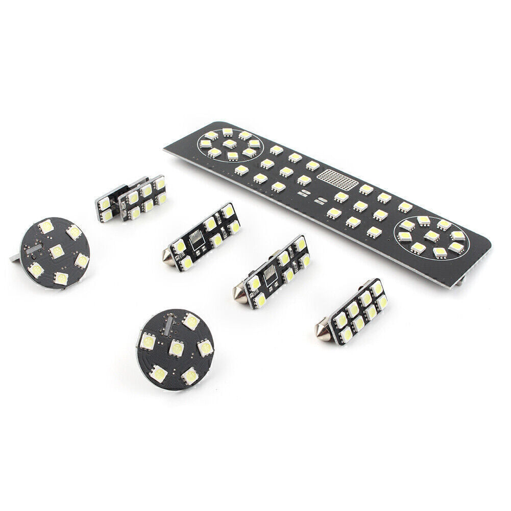 for VW for Golf 6 7x Bright White Car Interior LED Dome Map Reading Lights Kit