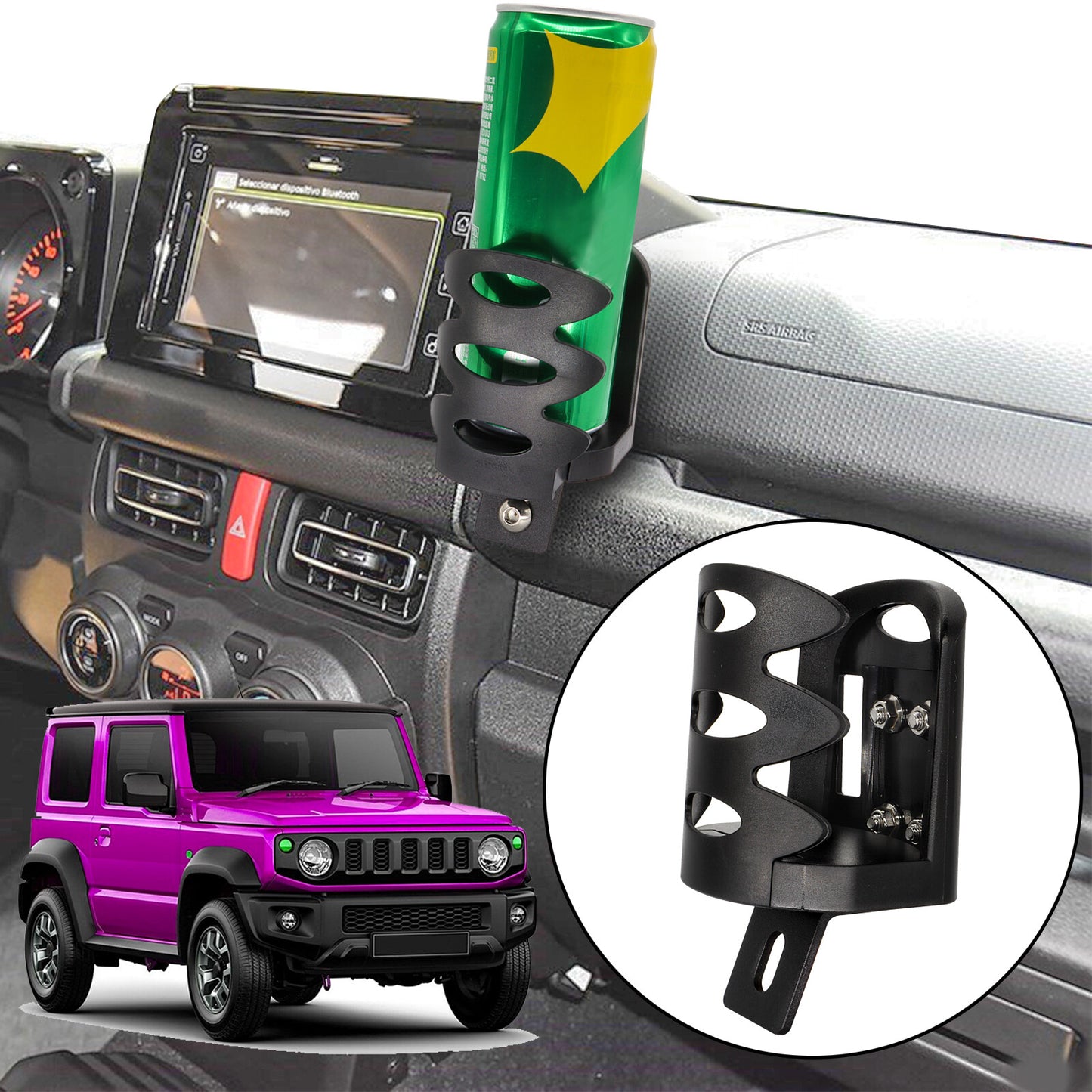 for Suzuki for Jimny JB74 2019 - 2021 Car Drink Bottle Cup Holder Stand Organizer Q