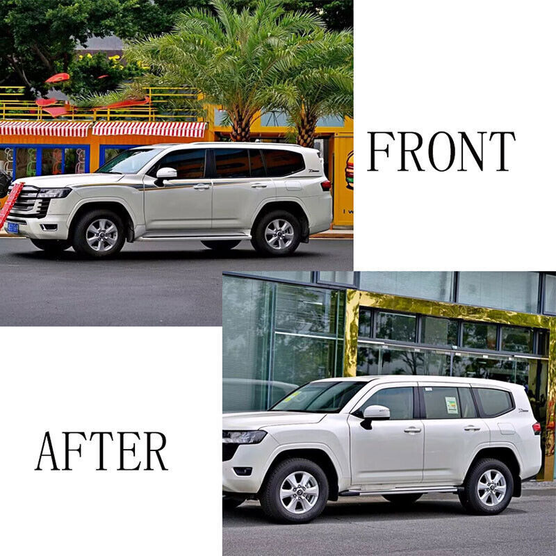 for Toyota for Land Cruiser 22-25 Chrome Window Visors Sun Rain Guard Vent Deflector