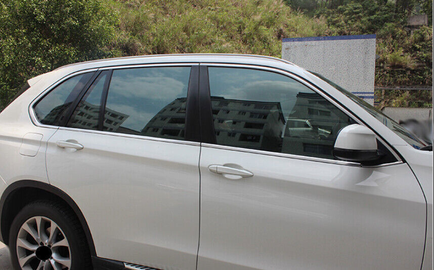 for BMW X5 F15 2014-2018 Silver Steel Sill Window Molding Trim Decoration Strip