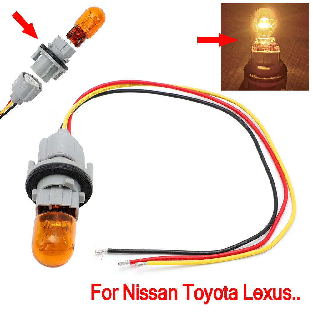 1. Wiring harness kit for headlight turn signal bulb sockets on 4Runner and for Lexus vehicles. n