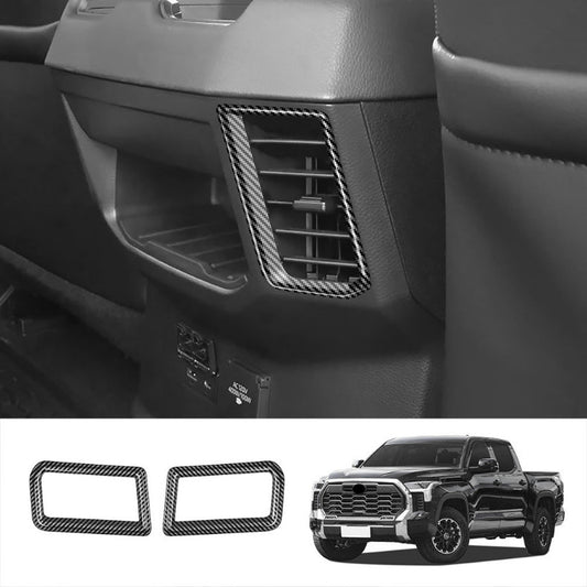 Carbon fiber rear air conditioning vent cover trim suitable for Toyota Tenderra 2022 2023
