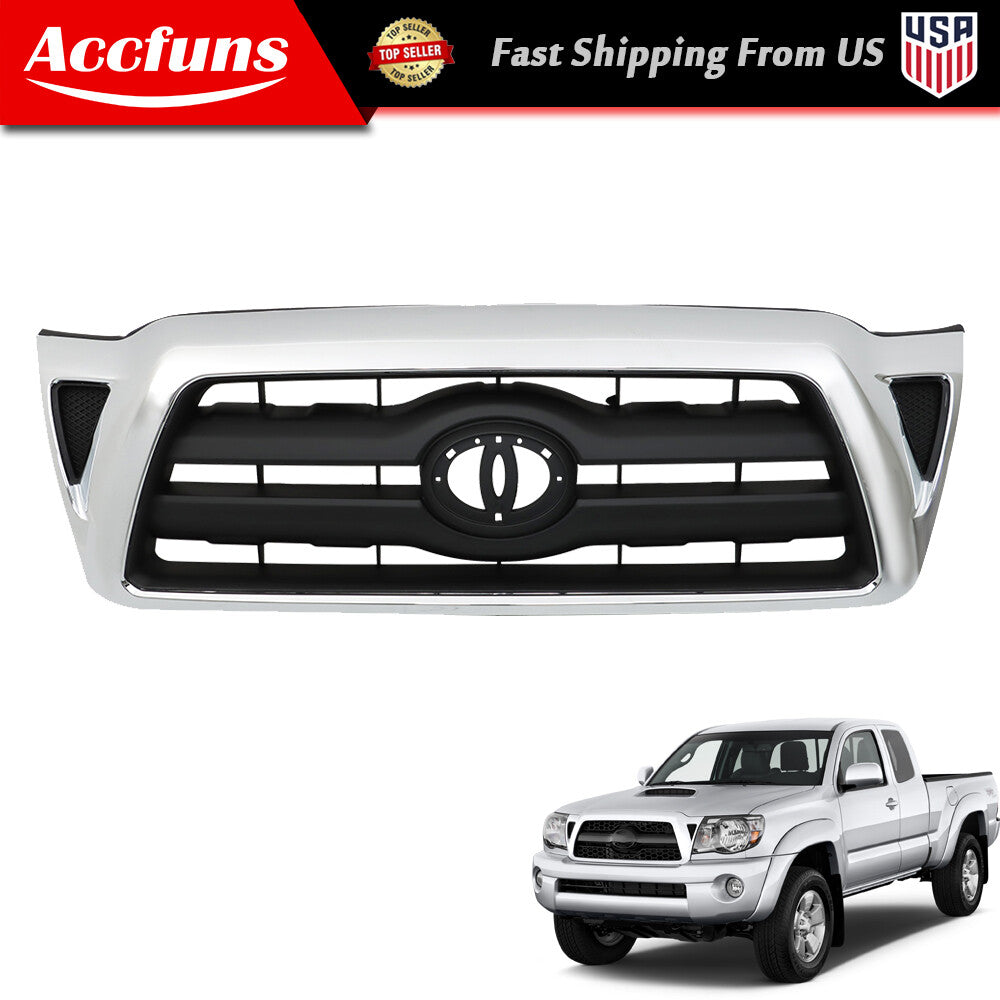 5310004360 Upper grille bumper kit for 2005-2011 Tacoma chrome plastic n