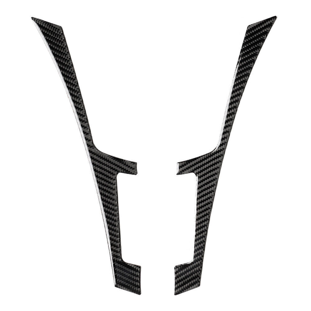 Fit for Infiniti Q50 Q60 2013-2019 2x Carbon Fiber Center Console Panel Cover Trim
