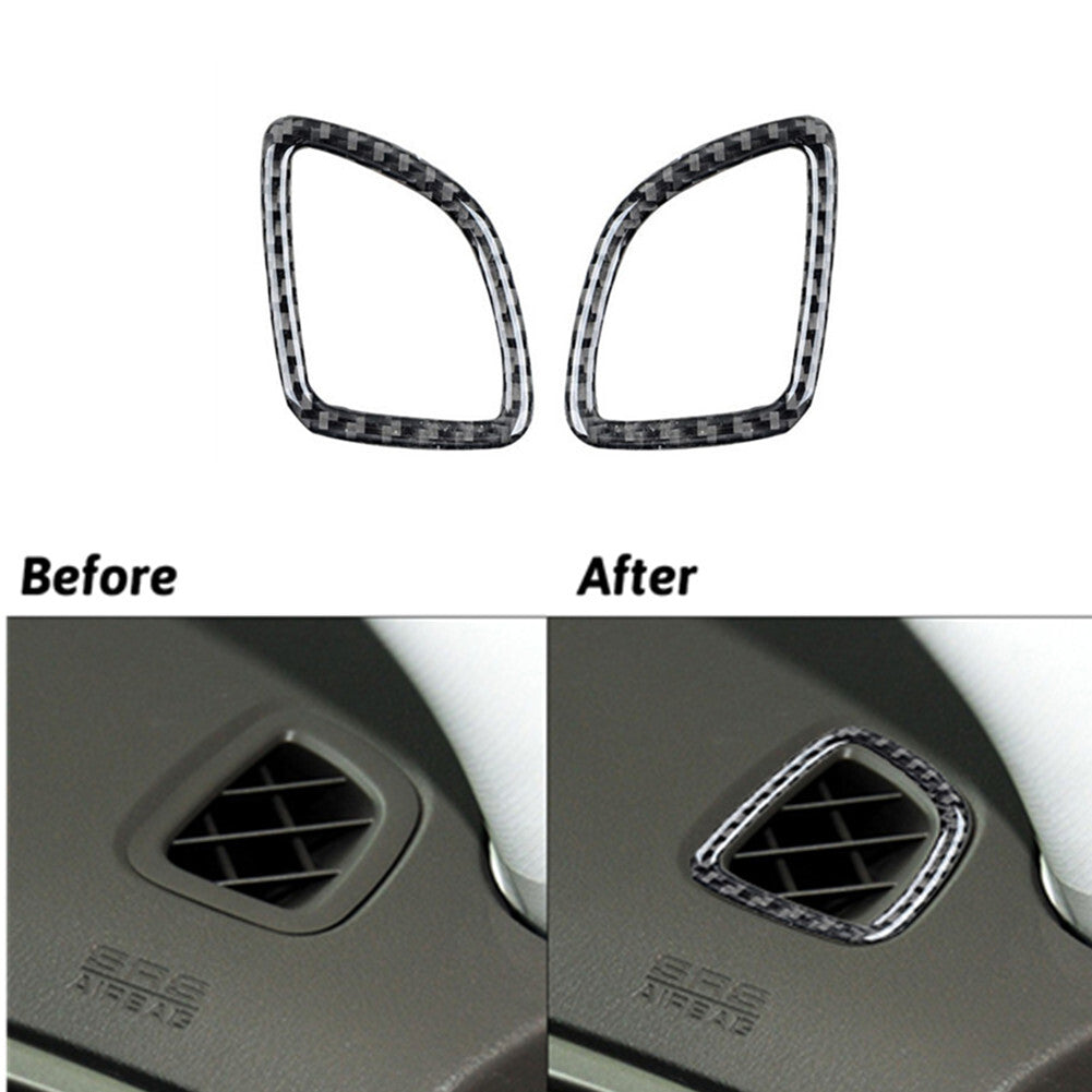 Red Carbon Fiber Passenger side door Pillar Panel Cover Trim for Fiat 500L 14-17 v