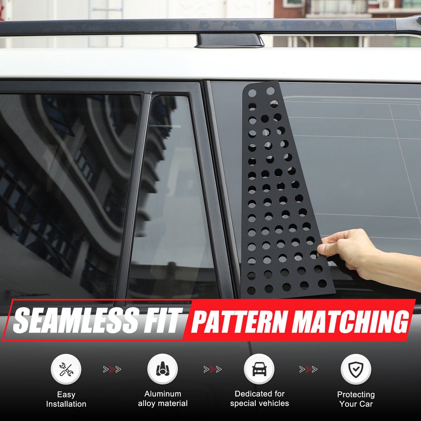 Rear door window glass trim for Land Cruiser Prado 2010 - 2023 n