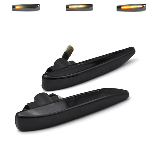 2x Dynamic Flowing Sequential LED Side Marker signal Light For E65 E66 01-08 v