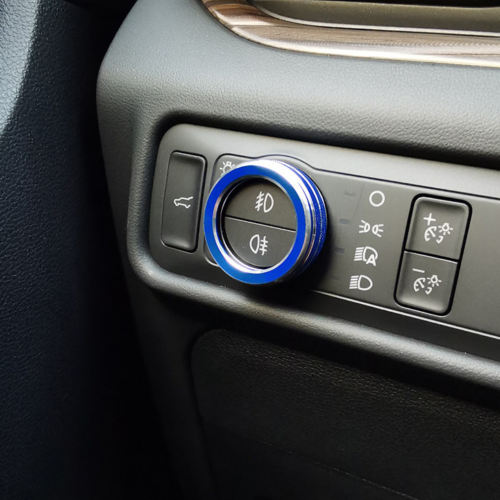 Blue Aluminum Alloy Headlight Switch Knob Cover Trim  for ford  Explorer 2020-2022