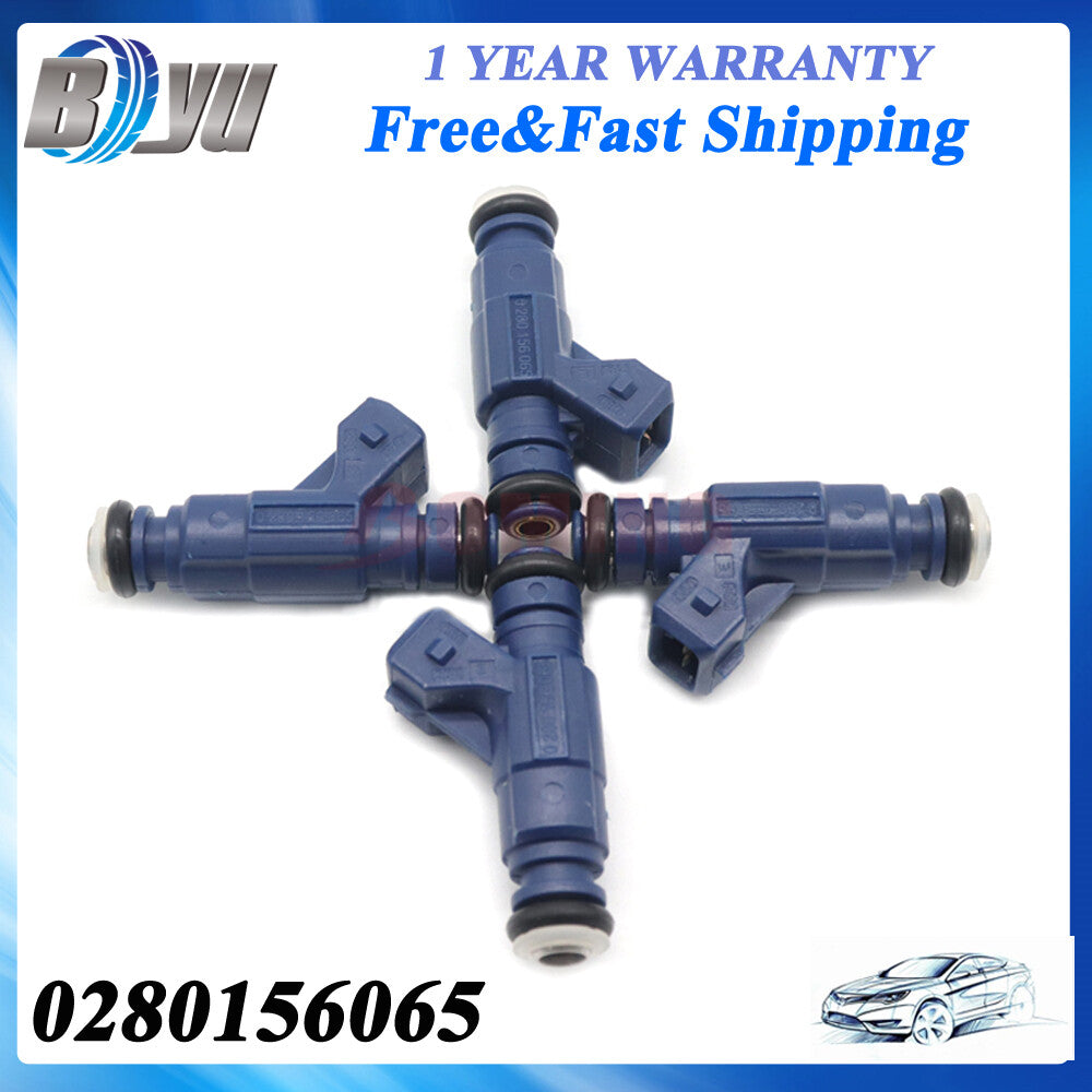 4X 0280156065 Fuel Injector for Audi A4 2001-2006 for VW for Passat 2000-2005 1.8L Turbo