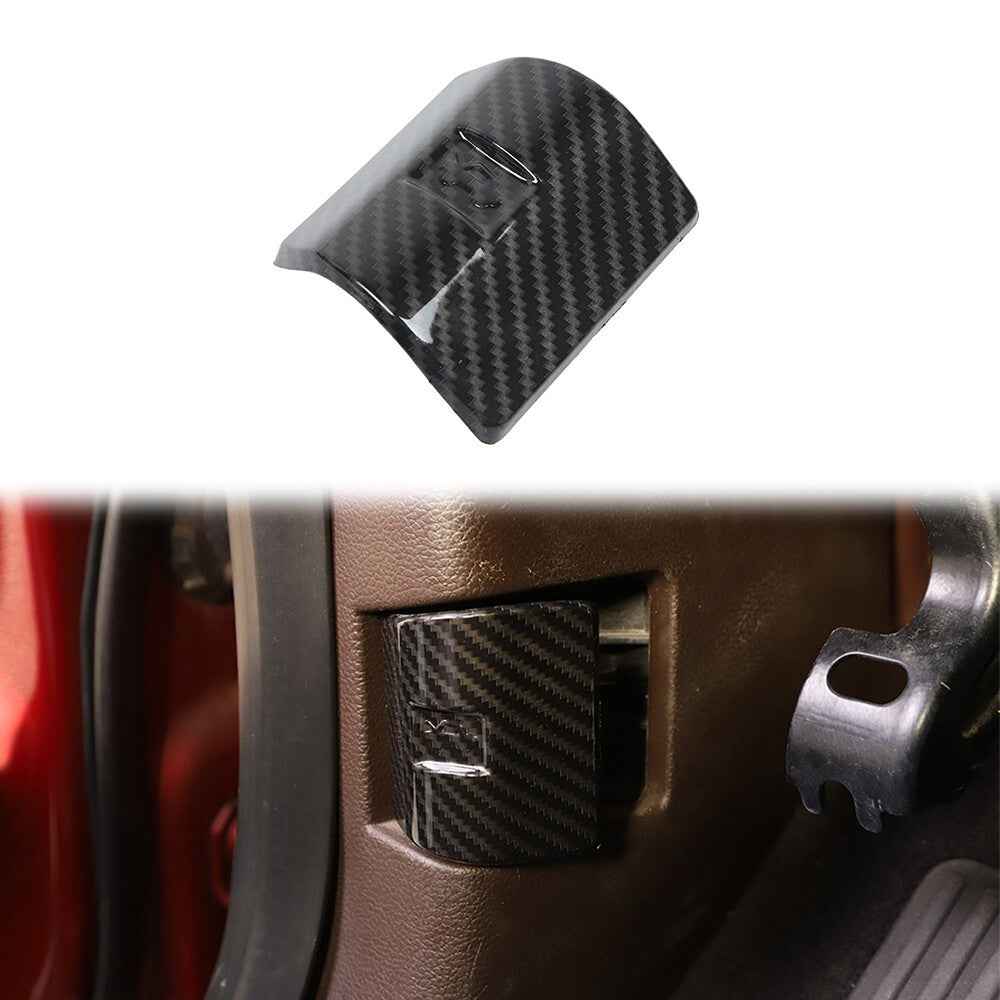 ABS Engine Hood Cover Switch Trim  for ford  F150 F-150 2015-2020 Carbon Fiber