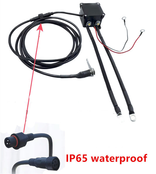 12V Motorcycle Battery Disconnect Power Master Kill Switch Wired Button Modified Q