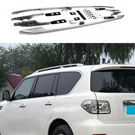 Fits for Nissan Patrol Y62 2Pcs Aluminum 2010-2021 Roof Rail Rack Side Rail Bar