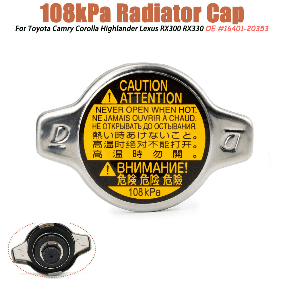 Radiator cap 108kPa, suitable for Camry , for Corolla , Highlander, Matrix, for Lexus RX300, RX330- v