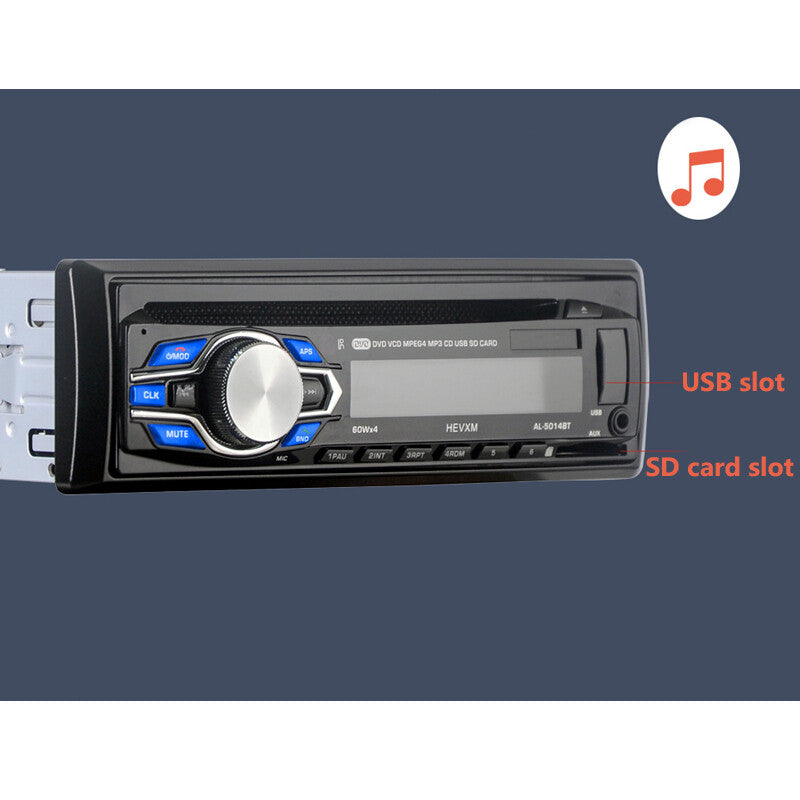 5014bt 1din Car Bluetooth DVD/CD Player Remote Control MP3/FM Audio Radio 60wx4- n