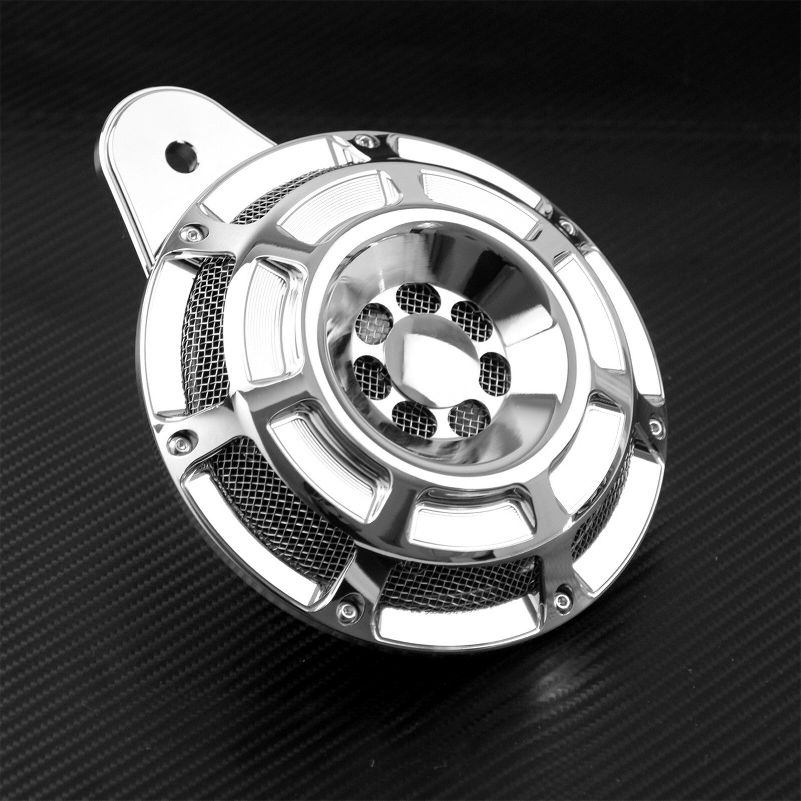 CNC Chrome 110 Decibel Horn Speaker Fit for Harley Dyna 1999-2017 Softail 00-17