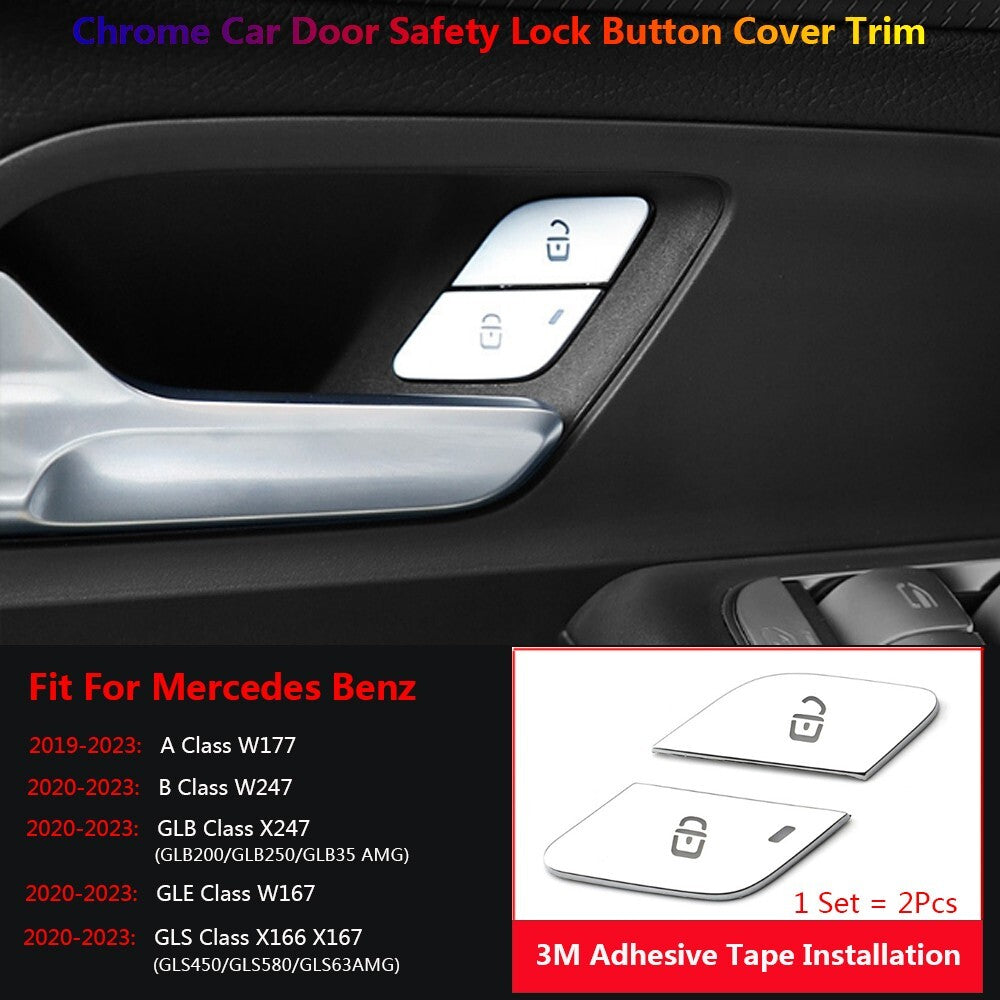 for Mercedes-Benz A GLE GLS W176 W177 W247 X247 X167 Door Lock Switch Cover Trim