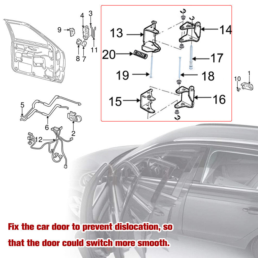 Door hinge needle roller + stamping repair spring replacement front cover suitable for Chevrolet