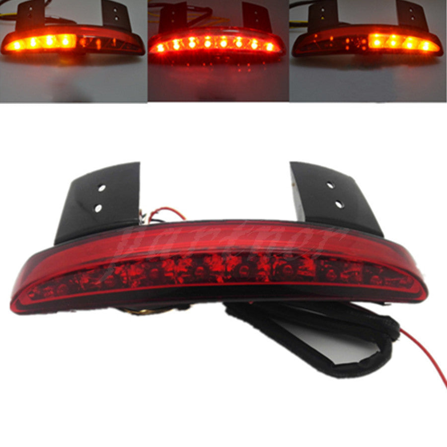 Red Chopped Fender Edge LED Tail Brake Light With Turn Signal for Harley XL883N Q