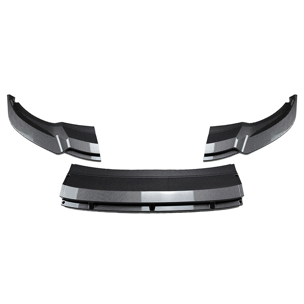 Front Bumper Spoiler Lip Carbon Fiber Black for Volkswagen for Tiguan Rline 2021-23