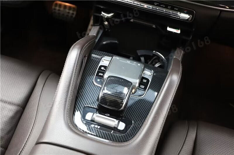 4Carbon Fiber Gear Shift Panel Cover Trim Kit for Mercedes-Benz 2020-23 GLE-SUV