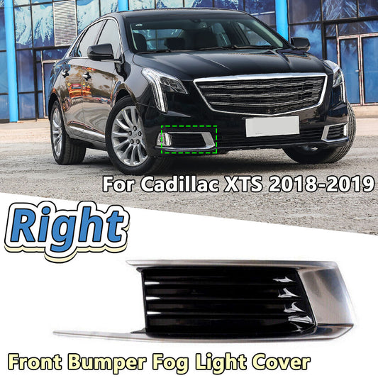 for Cadillac XTS 2018-2019 Right Front Lower Bumper Grille Fog Light Cover Black v