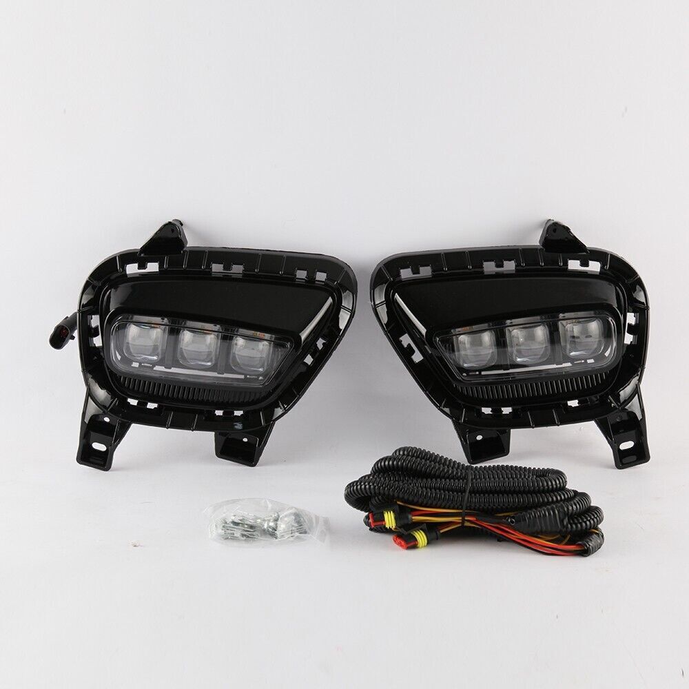 for Kia Sonet 2020 2021 2022 DRL LED Daytime Running Fog Light Turn Signal Lamps Q