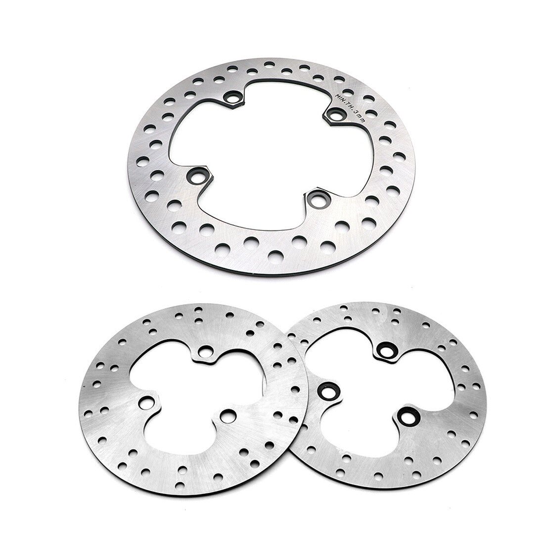 3Pcs Front Rear Brake Disc Rotor Brake Disk for Honda TRX400X Sportrax 2009-2014 Q