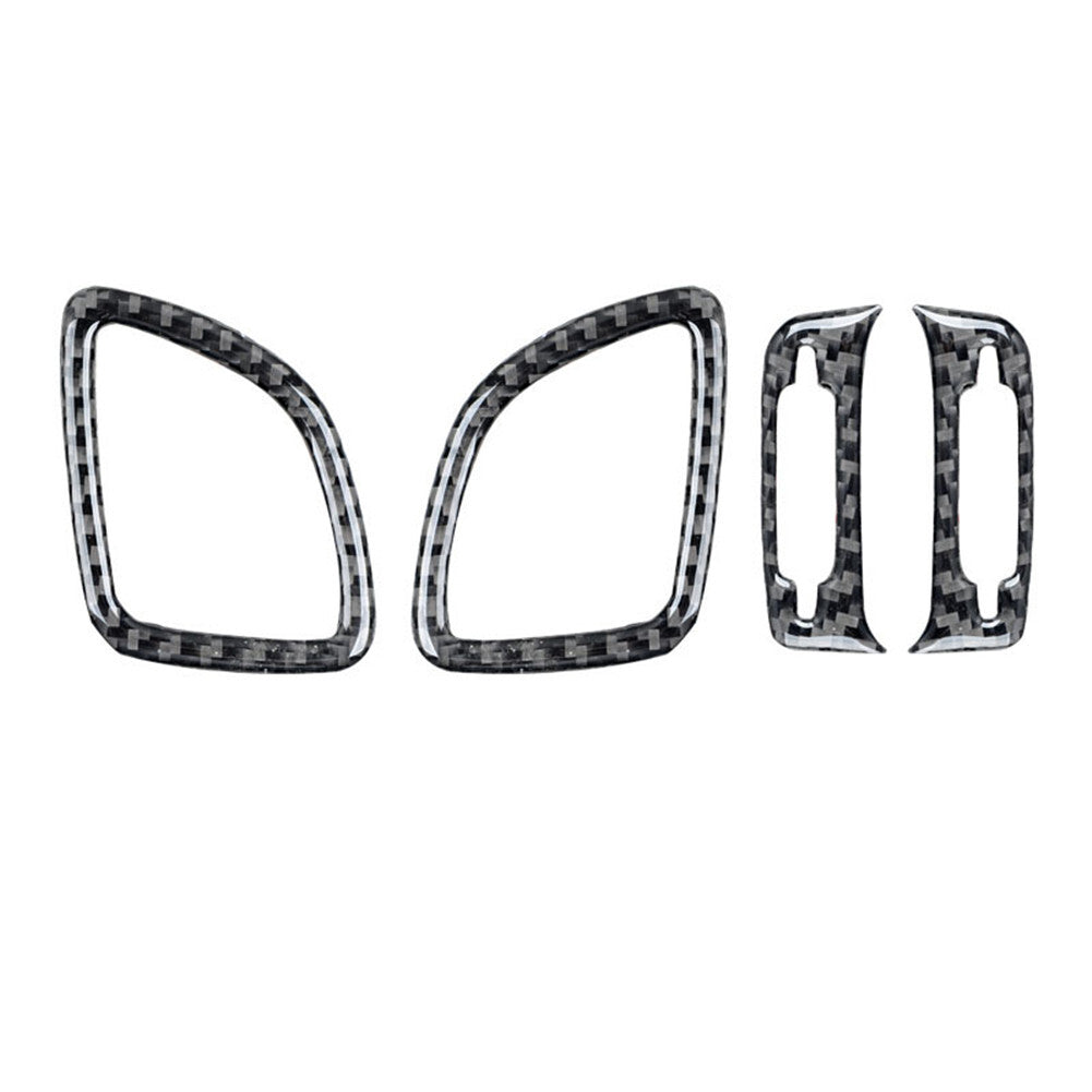 4X Carbon Fiber Interior Central Console Cover Trim For FX4 2004-2008 v