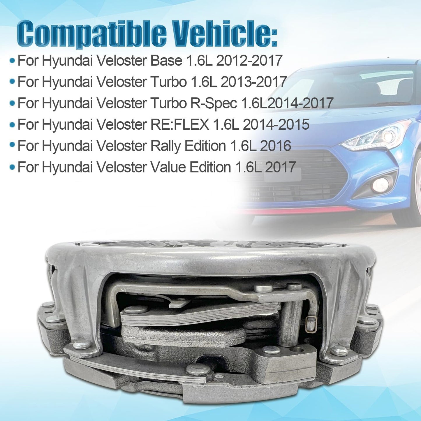 412002A001 Set-Double Clutch for Hyundai for Veloster 2012-2017 1.6L 41200-2A001 Q