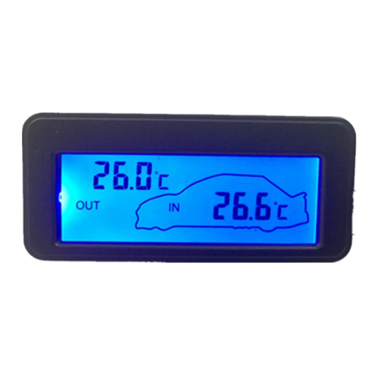 Digital Car LCD Display Inside Outside Thermomete Sensor Auto Accessories Black