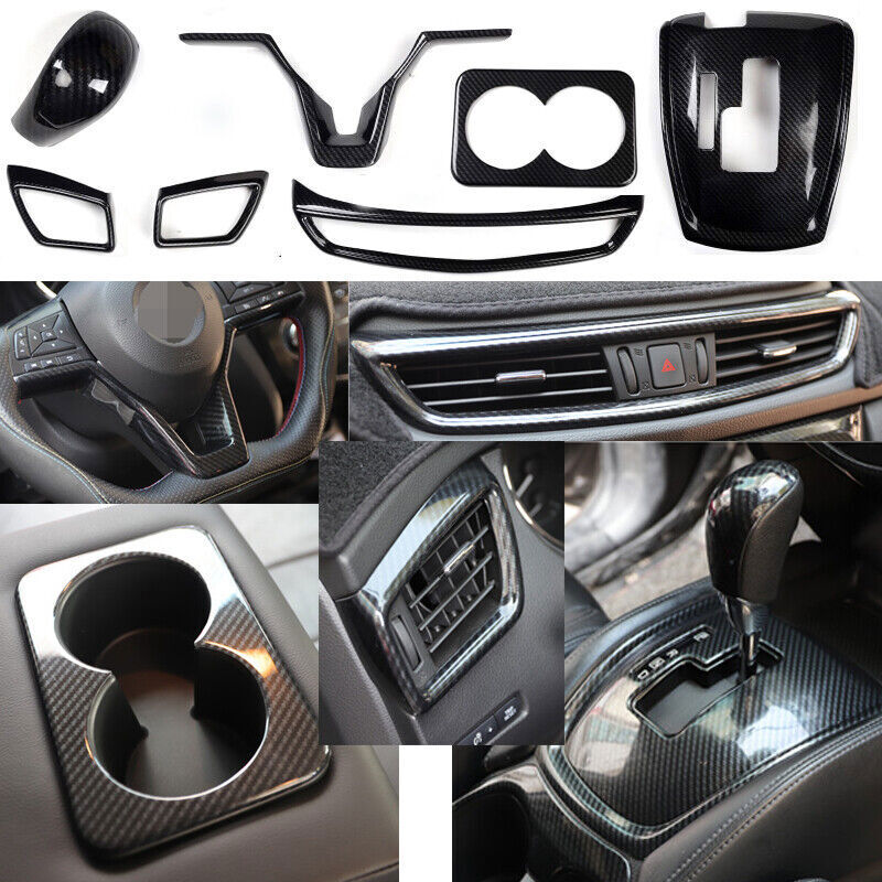 ABS Carbon Fiber Interior Accessories Whole Kit Cover For Rogue 17-20 B n