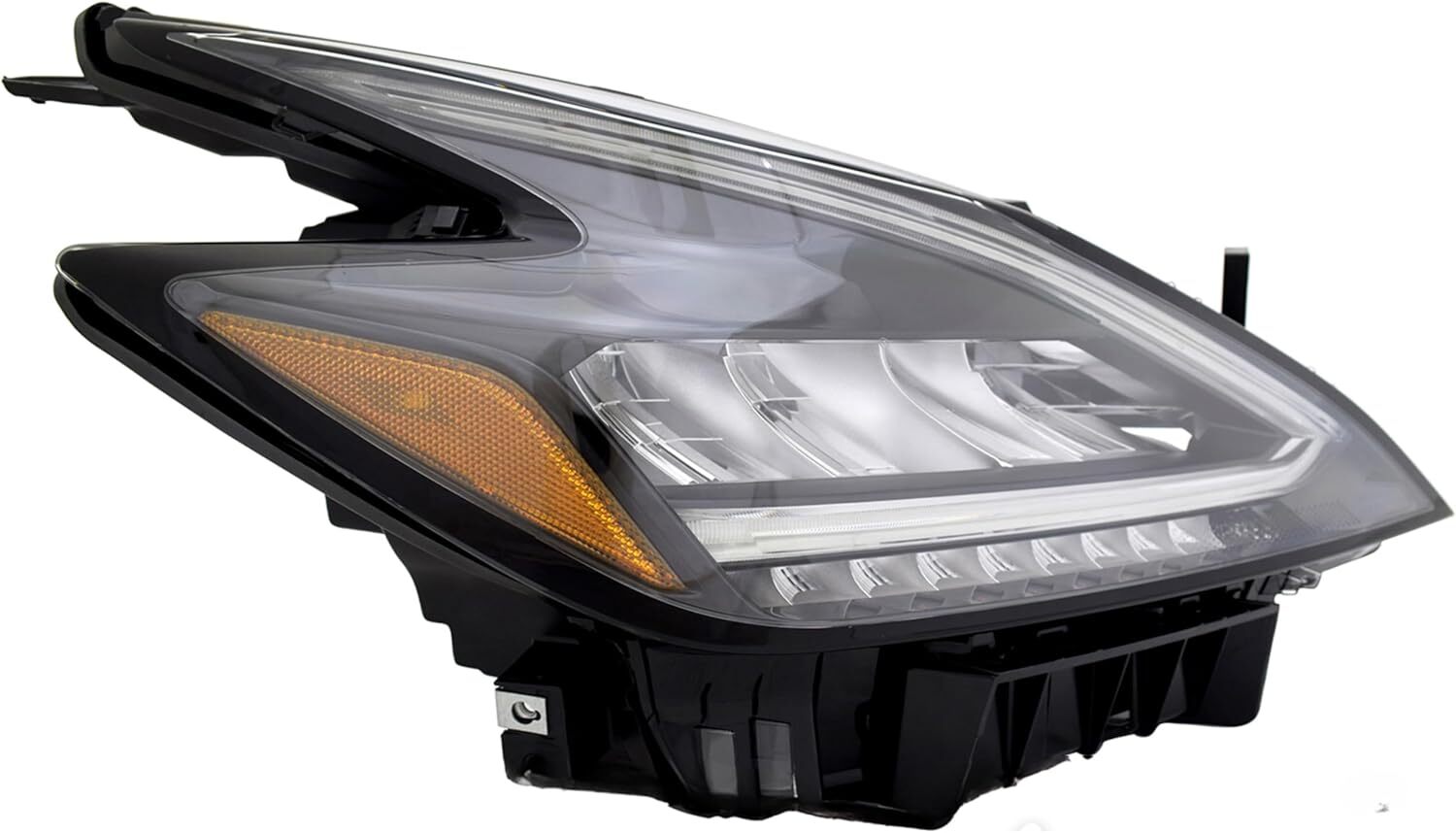 Right Passenger Side LED Headlight Assembly for Nissan Murano Black 2022-2024