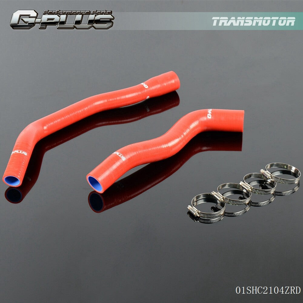 Brand new for Wira 13L 15L 1993 - 1997 B/E Red Silicone Radiator Hose + Clamp Kit - v