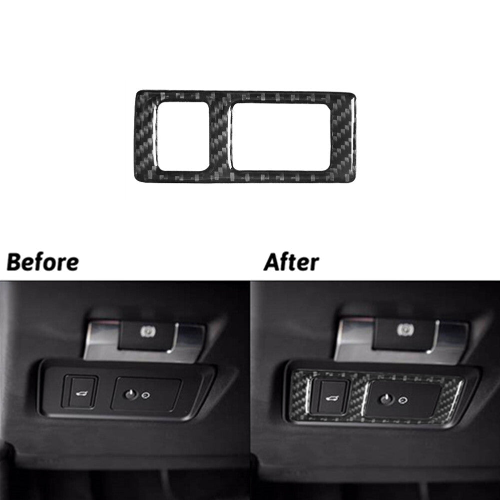 Carbon Fibre Headlight Switch Frame Trim for Land Rover Discovery Sport 2015-19