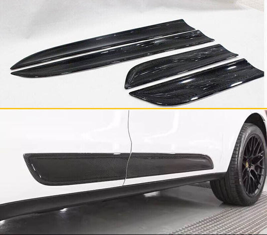 for Porsche Macan 2014-17 Carbon Fiber ABS Side Door Cover Trim Molding Guard 4x