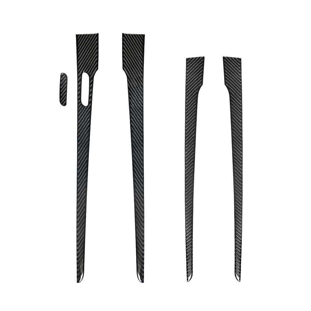 4pcs Carbon Fiber Interior Door Side Trim Cover Trim for Dodge Durango 2014-2020 v