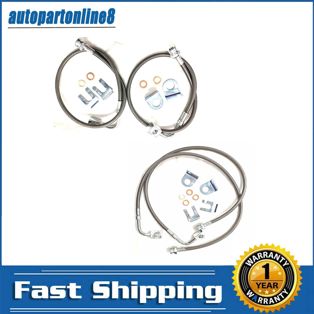 89716 Front&Rear Stainless Brake Lines for Jeep for Wrangler 2.0 3.6L 3.8L 2007-2018 Q