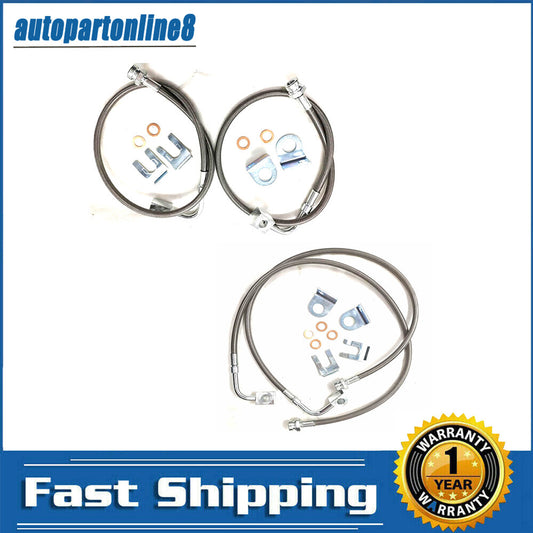 89716 Front&Rear Stainless Brake Lines for Jeep for Wrangler 2.0 3.6L 3.8L 2007-2018 Q