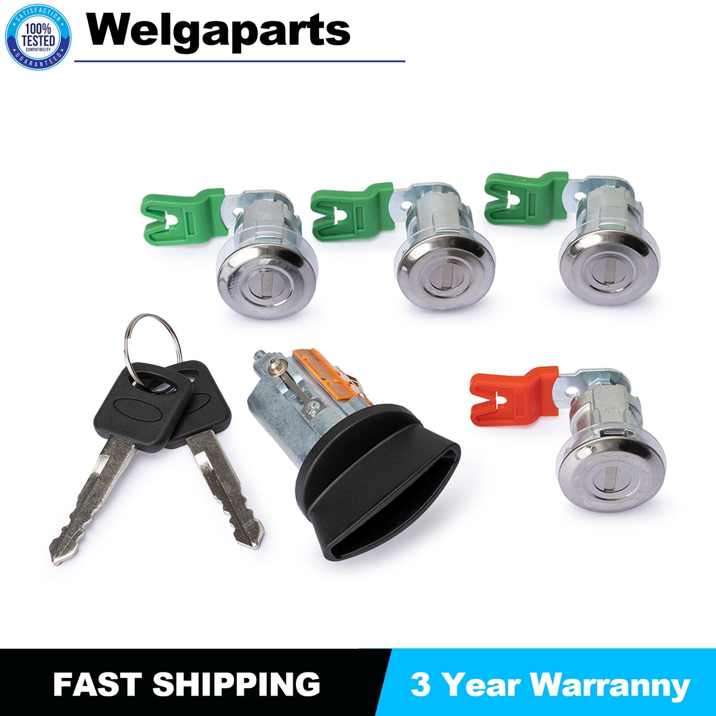 Ignition Lock Cylinder Door Lock Set 2 Keys for FORD F-250 F-350 1998-2007