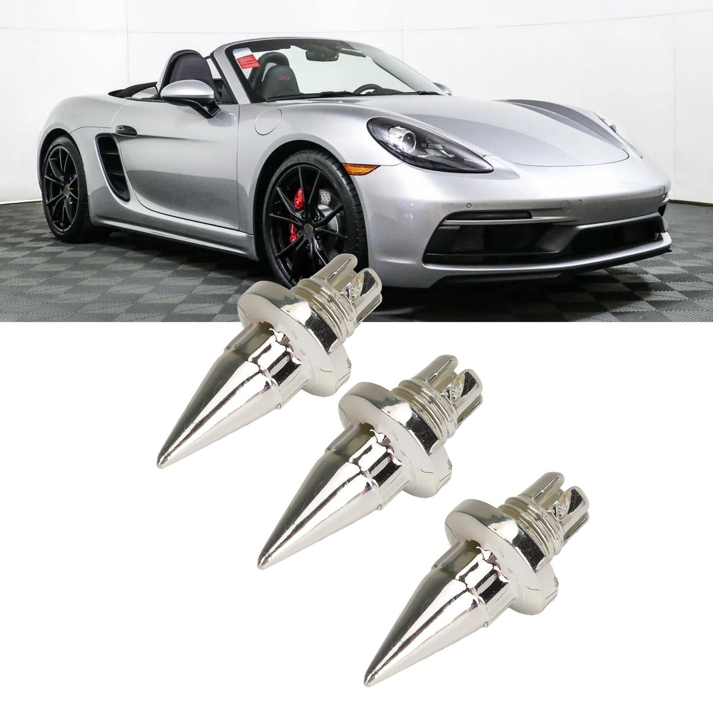 (Silver Color)Wheel Rim Rivet Nut - Stylish Look ABS Construction Easy Q