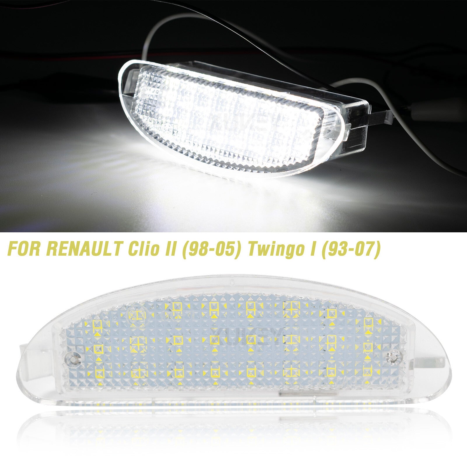 12V LED license plate lighting for Renault Clio II 1998-2006 Twingo I 1993-2007 Q
