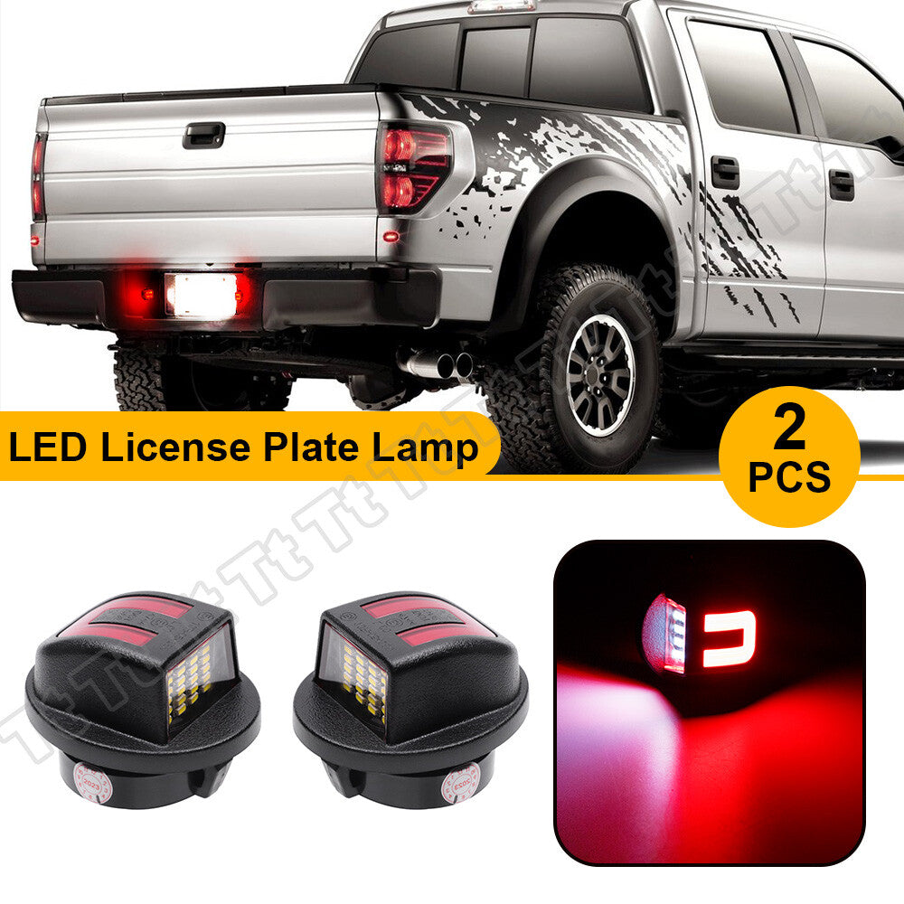 2pcs for 1990-2014 for F150 F250 F350 LED License Plate Light Tail Light Assembly Light - v