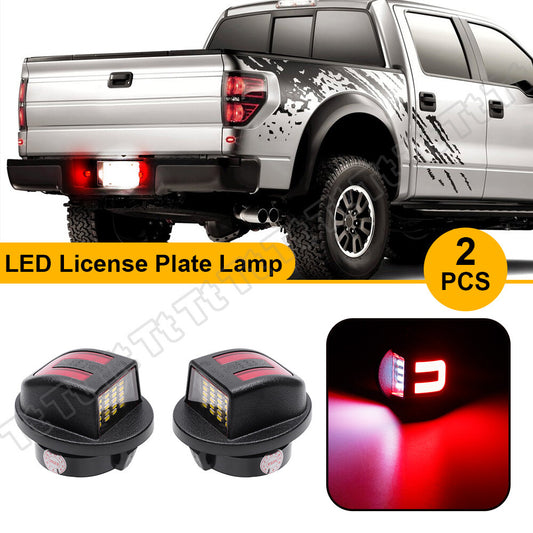 2pcs for 1990-2014 for F150 F250 F350 LED License Plate Light Tail Light Assembly Light - v