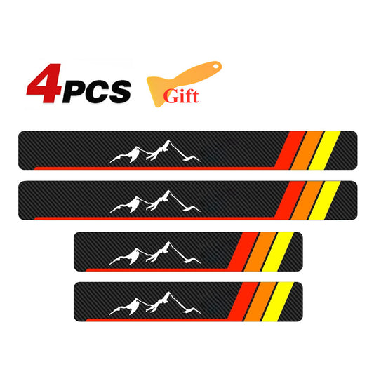 4pcs for Toyota Tundra Accessories Retro 3 Color Cab Door Sill Plate Scuff Cover