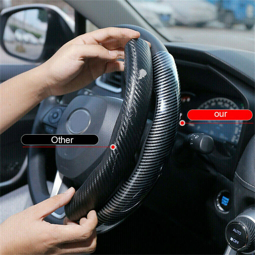 Universal Car Accessories Carbon Fiber Car Steering Wheel Booster Cover Nonslip n