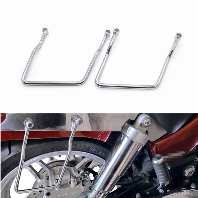 Chrome Saddle Bag Support Bars Mount Bracket for Honda VTX1300 VTX1800 CF 02-09 Q