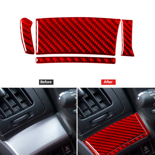 Carbon Fiber Automatic Gear Shift Panel Cover Trim for Jeep for Wrangler JK 2011-17 v