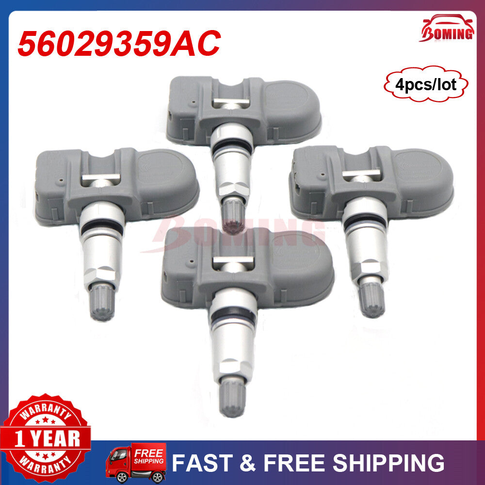 4x New Tire Pressure Sensor TPMS for Dodge for Ram 1500 2500 for Jeep 2009-10 56029359AC