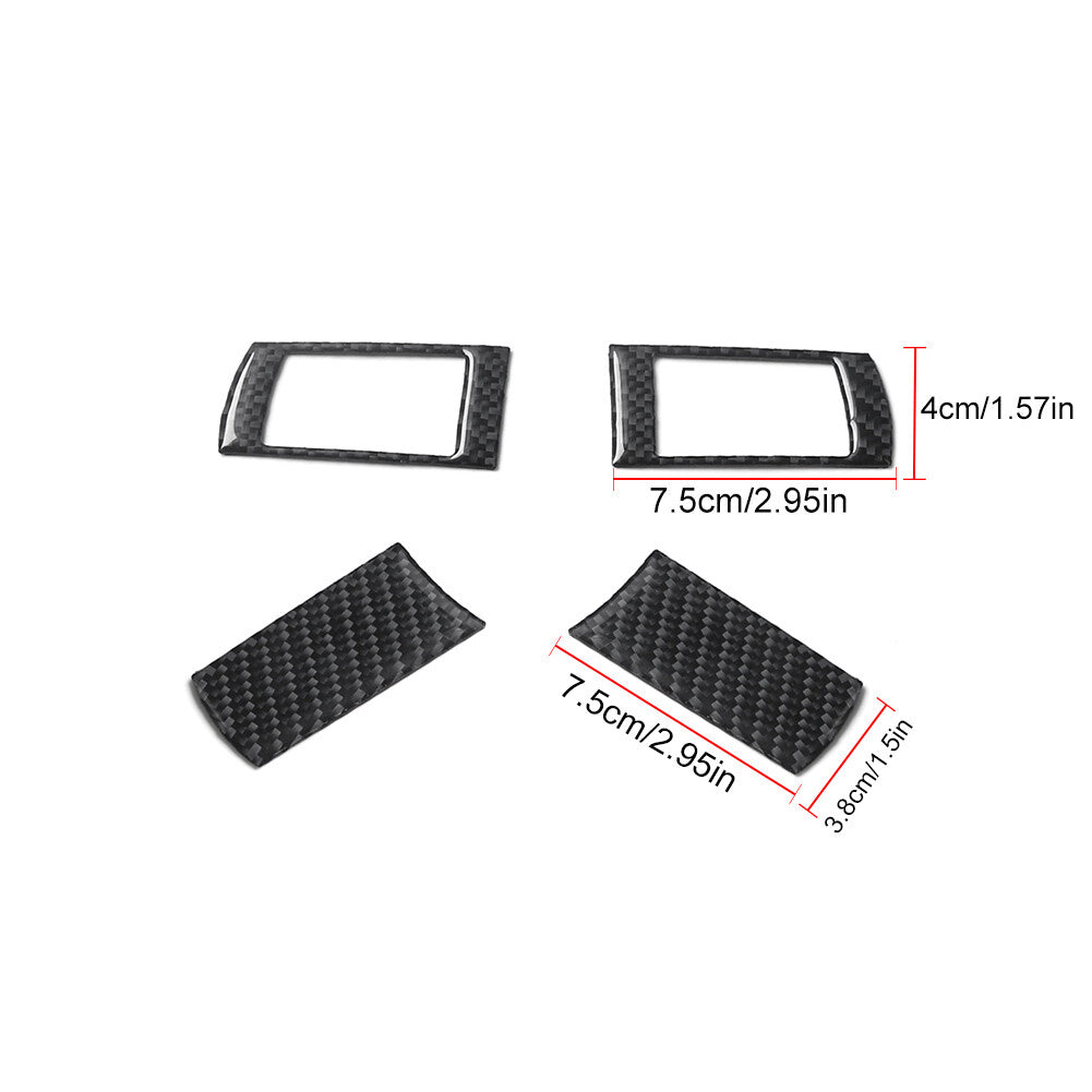 2X Red Carbon Fiber Door Storage Box Panel Trim Cover For 718 2016-2022 v